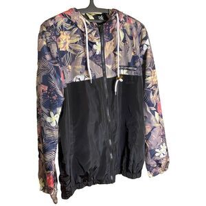 Quin Yang Shui Women's Hoodie Black/Floral 5XL Synthetic Fabric‎